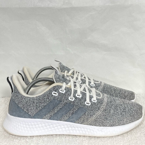 Adidas Womens Grey Cloudfoam Casual Comfy Lightweight Lace Up Sneaker Sz US 9.5 - Picture 1 of 11